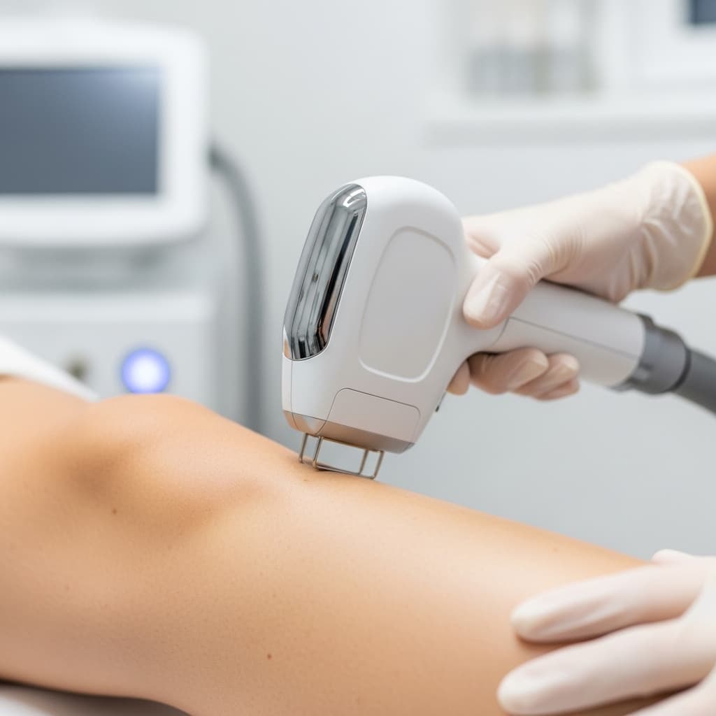 Equipamento de depilação a laser em uma clínica